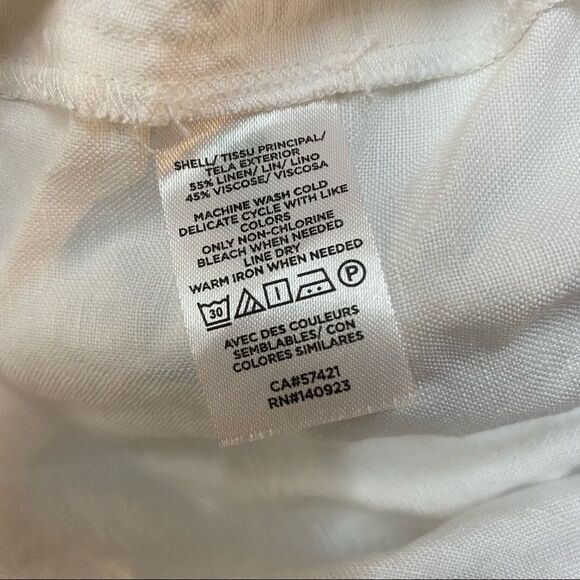 Loft Beach boho white open back linen blend midi dress M - Picture 7 of 12